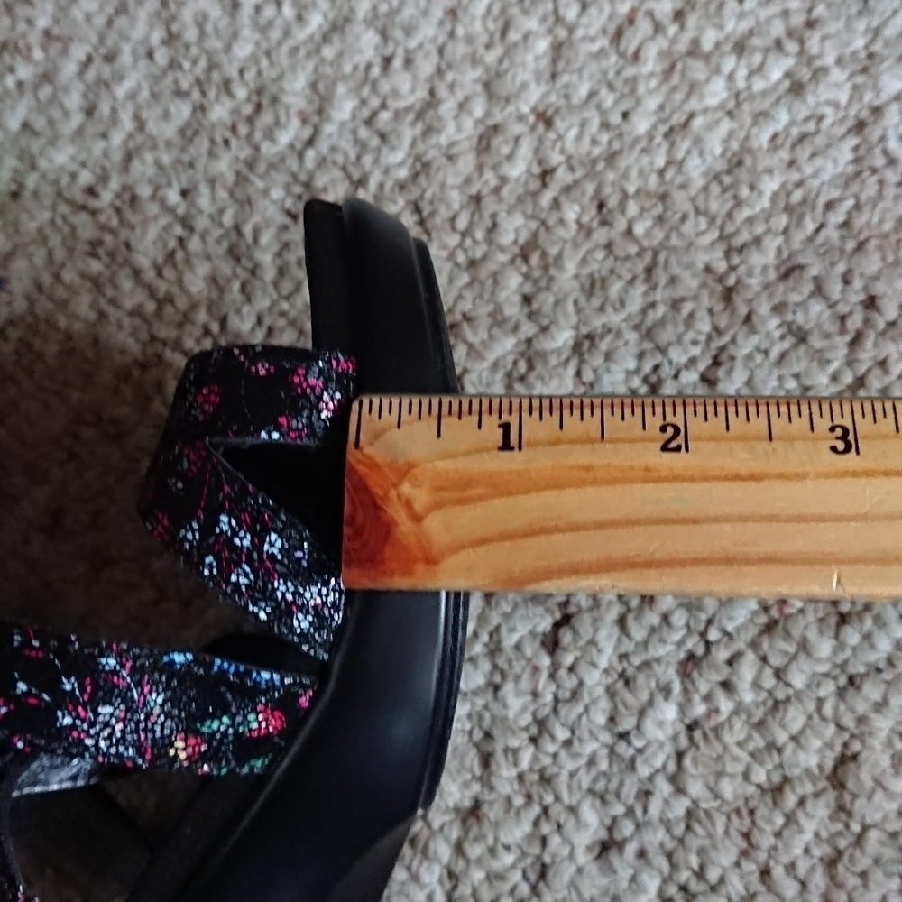 Alegria Black Multi-Color Loti Funtastic Wedge Sandals size 6 - Picture 11 of 13